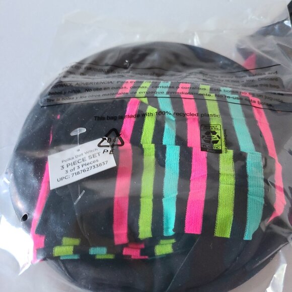 TODDLER GIRL POLKA DOT & STRIPES PINK BLACK WITH DRESS HALLOWEEN COSTUME -2T - Picture 7 of 7